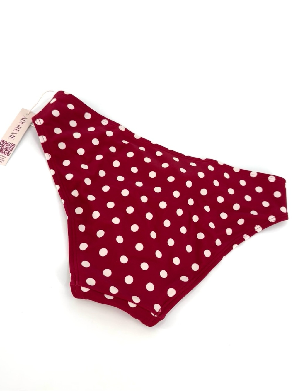 NWT Adore Me Shelbie Red/White Polka-Dot Bikini Bottoms - Picture 4 of 6